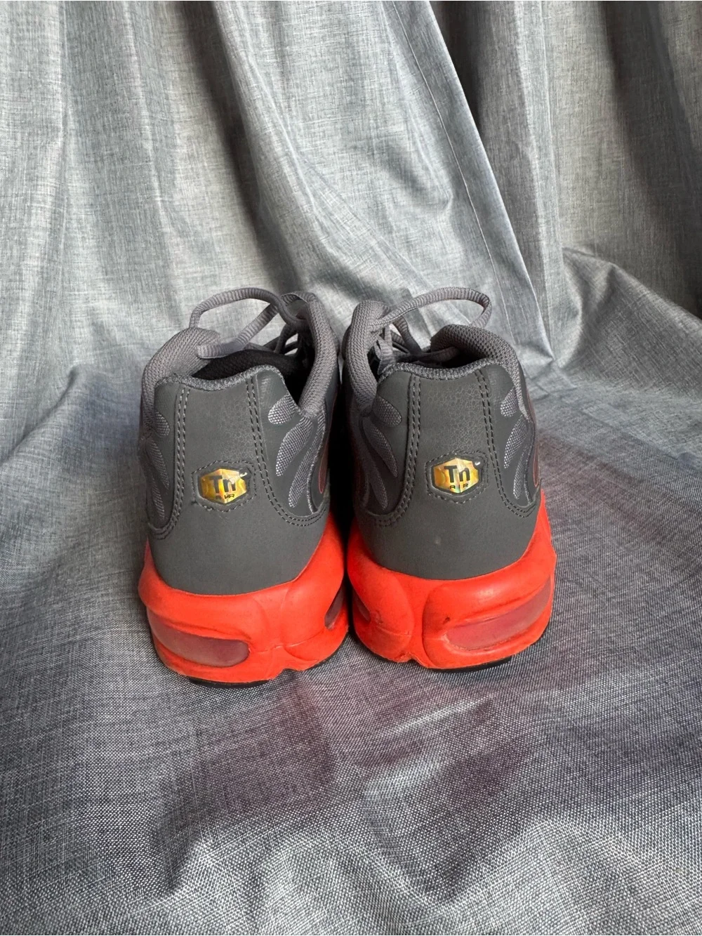 Nike Kids Sneakers - Gray with Bright Orange Accents